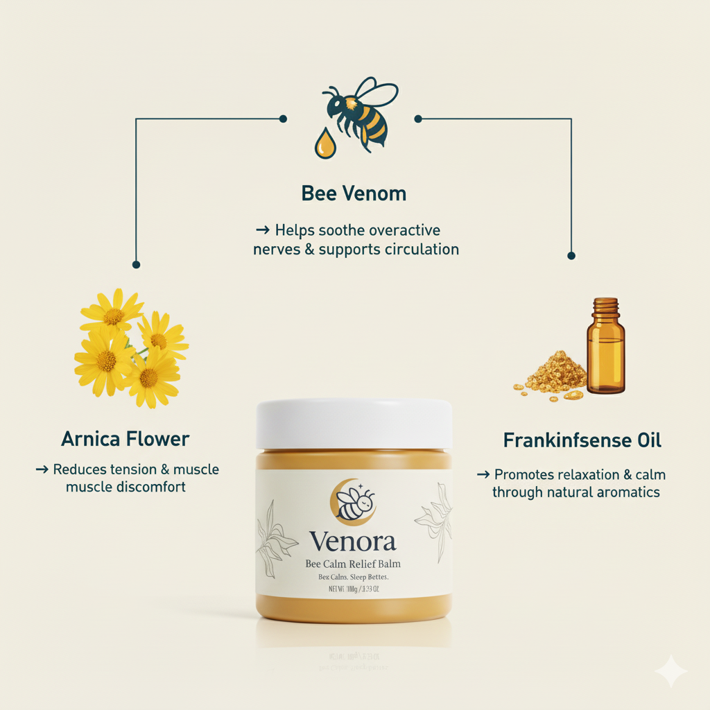 VENORA™ Bee Calm Relief Balm — Take Back Your Sleep in 15 minutes!*