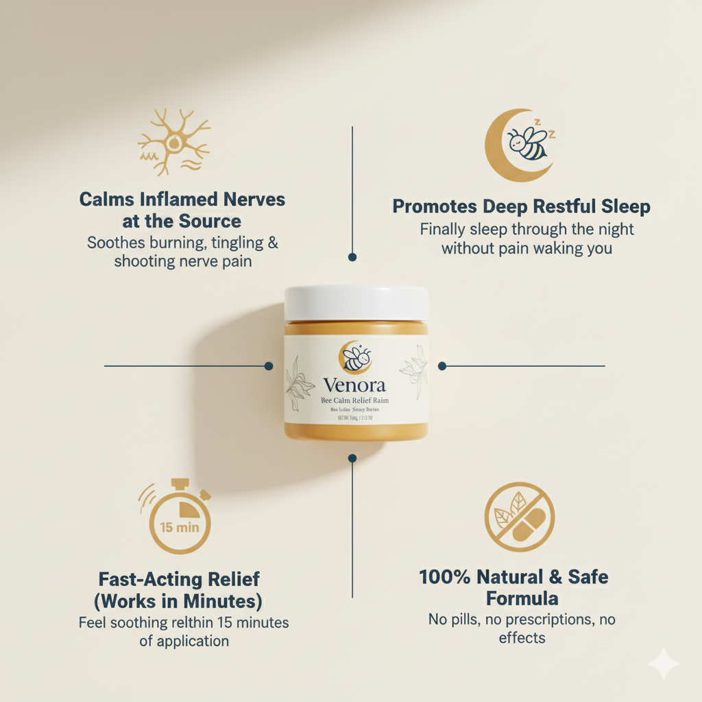 VENORA™ Bee Calm Relief Balm — Take Back Your Sleep in 15 minutes!*